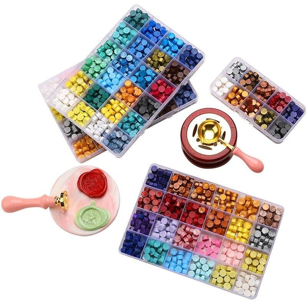 600pc Colour Sealing Wax Mix Metallic Stick Beads Stamp Seal Candle Envelope VIC