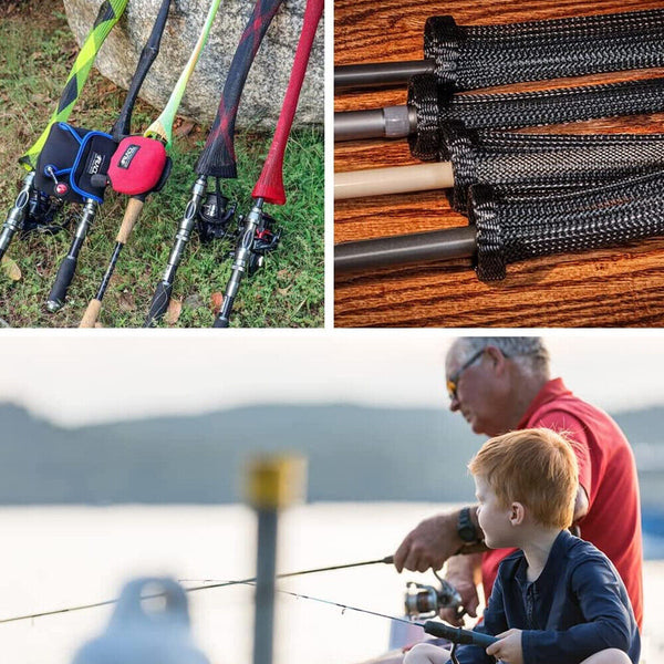 5pc Mesh Protector Sleeve Sleeve Rod Fishing Rod Sock Pole Glove Tools 170cm Hot