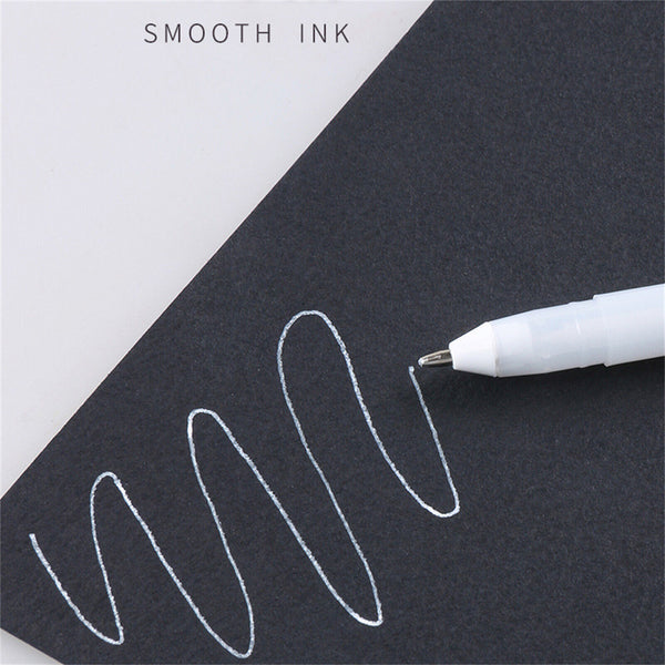 3Pcs White Gel Ink Marker Pen Drawing Sketching Painting Art Fine Tips Pens DIY