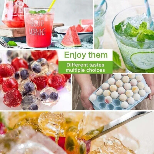 33 Grids Ball Maker Round Ball Sphere Whiskey Ice Cube Mould Tray for Freezer AU