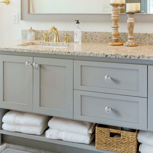 20X Door Cabinet Handles Knobs Stainless Steel Cupboard Drawer Kitchen DIY 30MM