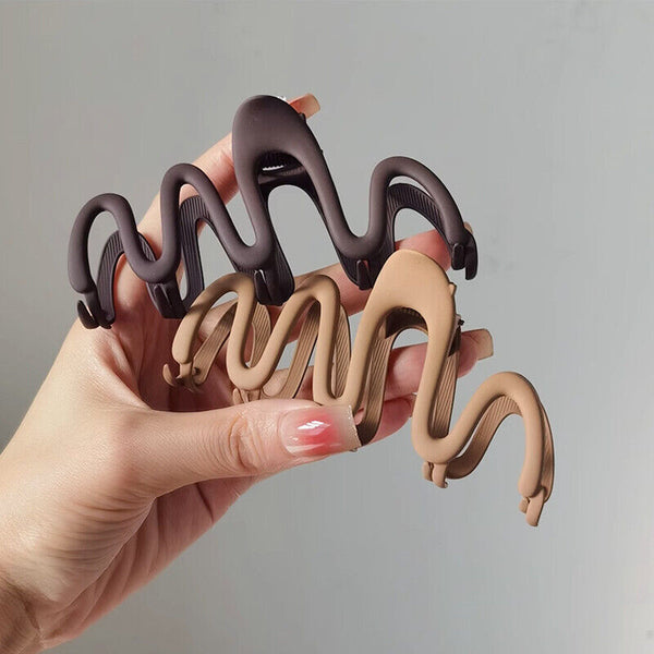 Wave Shark Clip Hair Clip Matte Shark Clip Ponytail Hairpin Crab Simple DIY AU