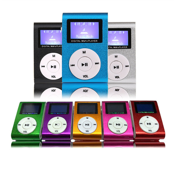 MP3 Player With Clip-on Mini Portable LCD Screen Support Micro SD TF Card Stereo