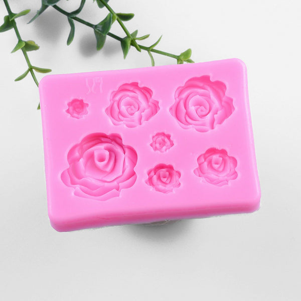 Rose Flower Silicone Mould Clay Soap Fondant Sugarcraft Mold Cake Decorating DIY