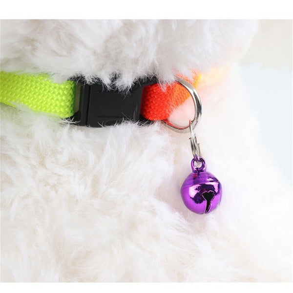 5PCS Dog Kitten Puppy Collar Adjustable Harness Pet Cat Neck Strap with Bell AU