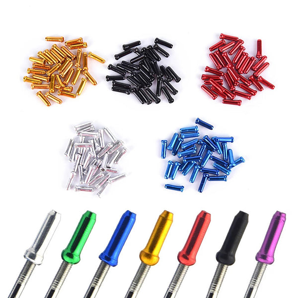 100PCS  Bicycle Cable End Caps MTB Bike Brake Shifter Aluminum Wire Cable Tip AU