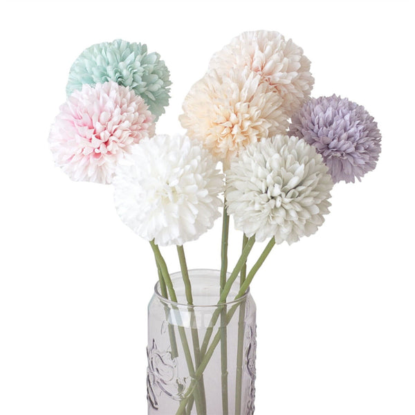 10 Pcs  Artificial Chrysanthemum Ball Flower Bouquet Gift Home Flower Decoration