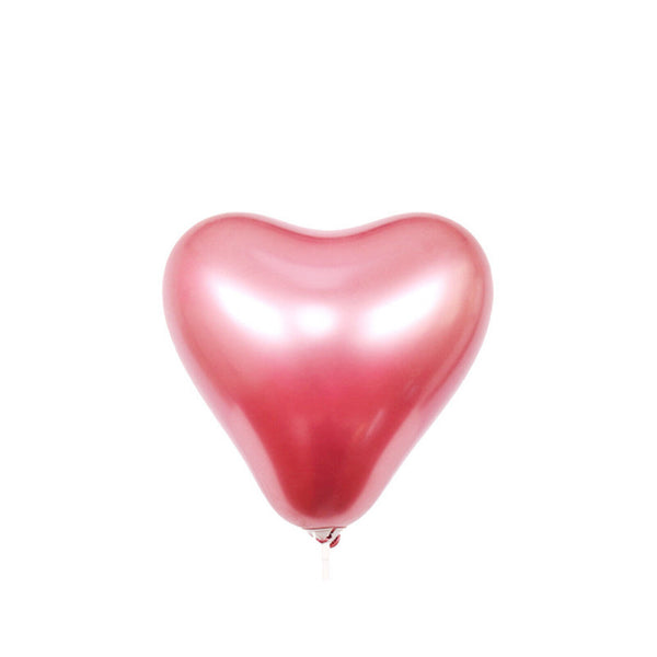 50/100x Mixed Colour Metal Balloons Heart Wedding Birthday Party Helium Balloon