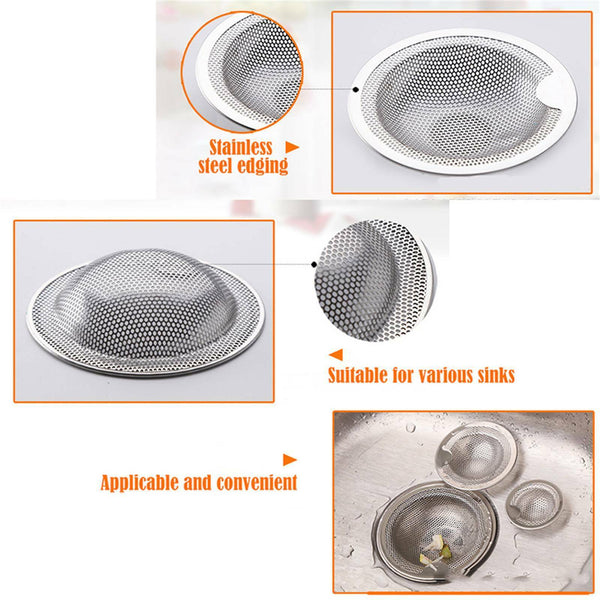 2X Stainless Steel Kitchen Sink Mesh Strainer Waste Plug Filter Drain StoppersAU