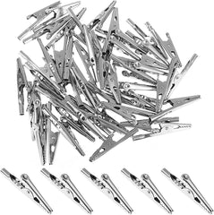 100PCS 50mm Single Prong Iron Alligator Clips W/ Teeth Aligator Clip Test Clamps