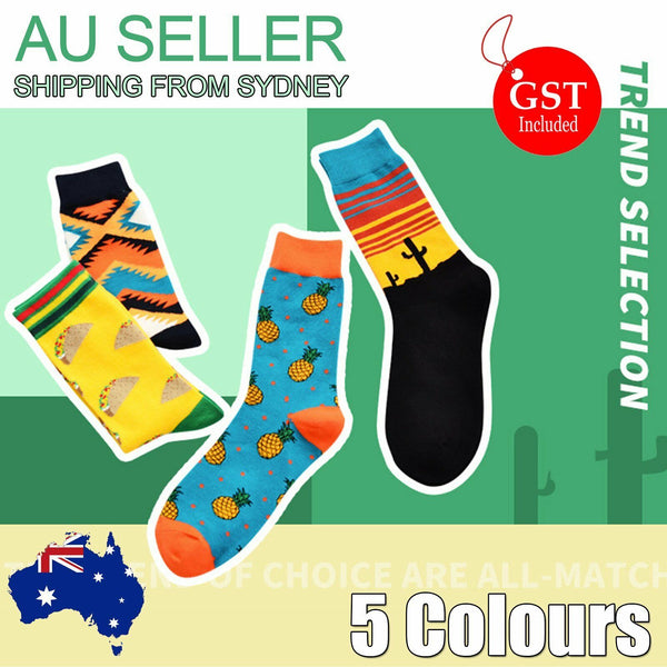 Men's Ladies Novelty Funny Comfy Bright Crazy Socks 7-13 Unisex Fashion Gifts AU