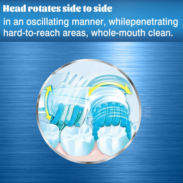 Toothbrush Heads Replacement DUAL CLEAN For Oral-B Electric Floss Flexi - Lets Party