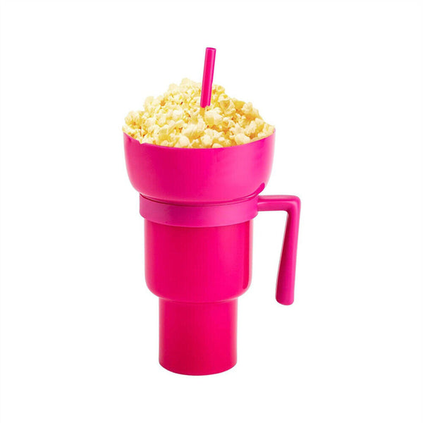 2-in-1 Stadium Tumbler Popcorn Cup Snack Cup Multifunctional Cup Bowl 1000ml AU