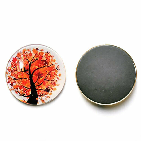 12 pcs Fridge Magnets Tree Of Life Glass Stickers Whiteboard Decoration For Home