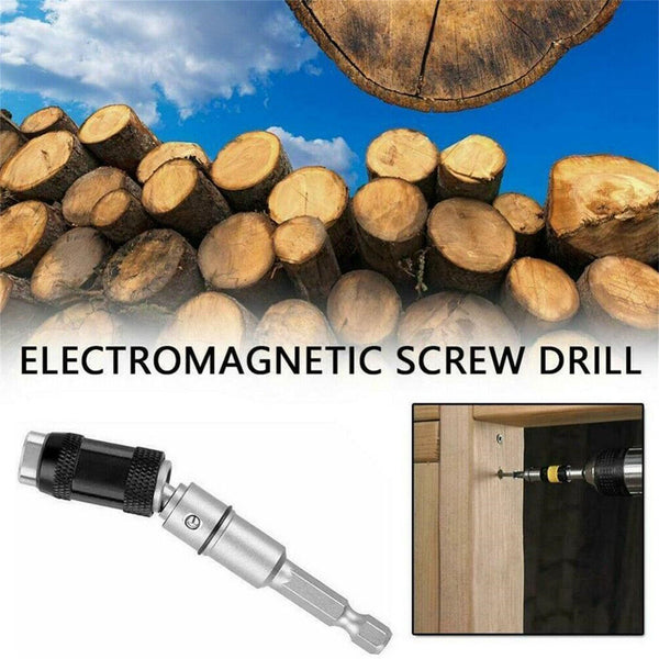 6.35MM Magnetic Pivot Drill Bit Holder Steel Impact Pivoting Swivel Screw Drill - Lets Party
