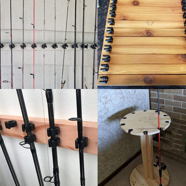 Plastic Club Clip Fishing Rod Pole Storage Tip Clips Clamps Holder AU