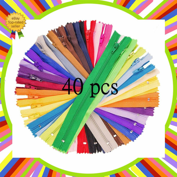 20PCS Nylon Zippers Sewing Tool Edge Puller Zip Tailor Zipper Mixed Color DIY