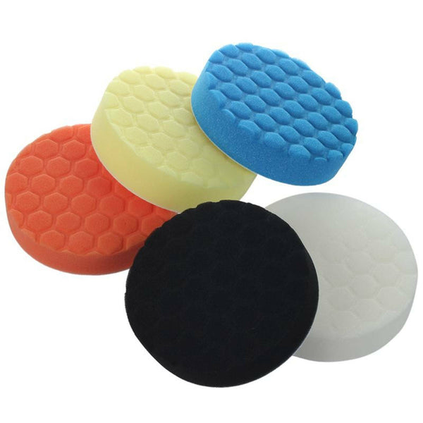 5PCS 180mm Polish Buffing Pad Kit Polishing Sponge Waxing 7'' Pads Car Polisher