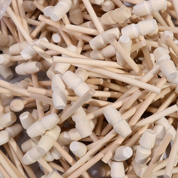 1-50X Wooden Mini Hammer Mallet Kids Flat Head Toy Carving DIY Ornaments Toy AU