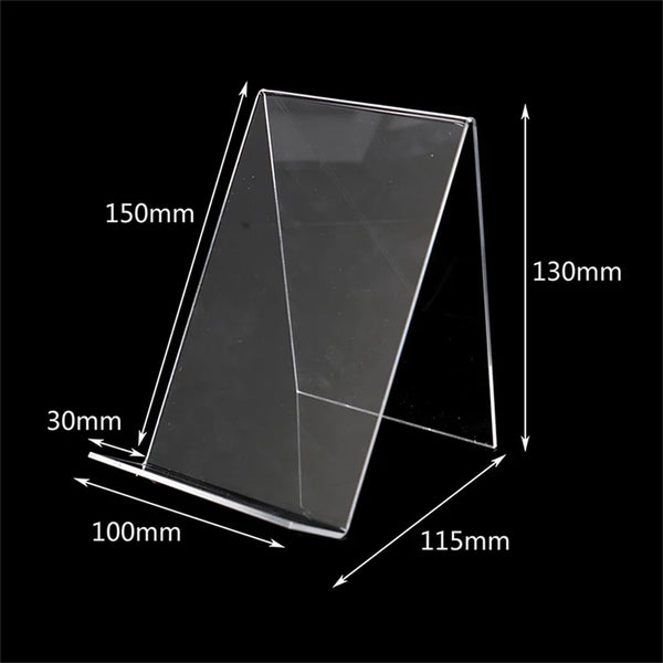 5xAcrylic Book Display Stand Photo Frame Brochure Artwork Retail Cookbook Holder