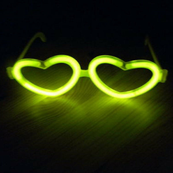 250PCS Multi Color Glow Sticks Love Shaped Glasses Light Party Glow In The Dark