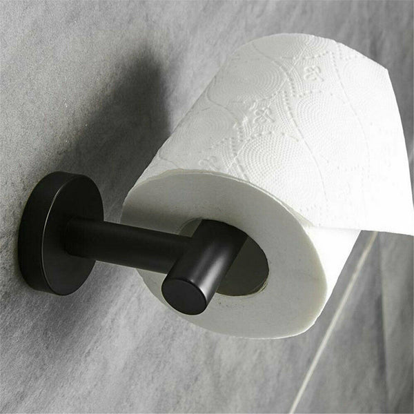 1X Mounted Toilet Paper Roll Holder Stainless Steel Hook Bathroom Wall StorageAU