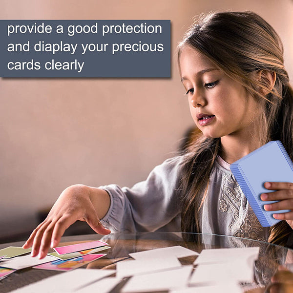 UP 100PCS Top Loader Card Sleeves Clear Trading Card Sleeves Hard Card Protector