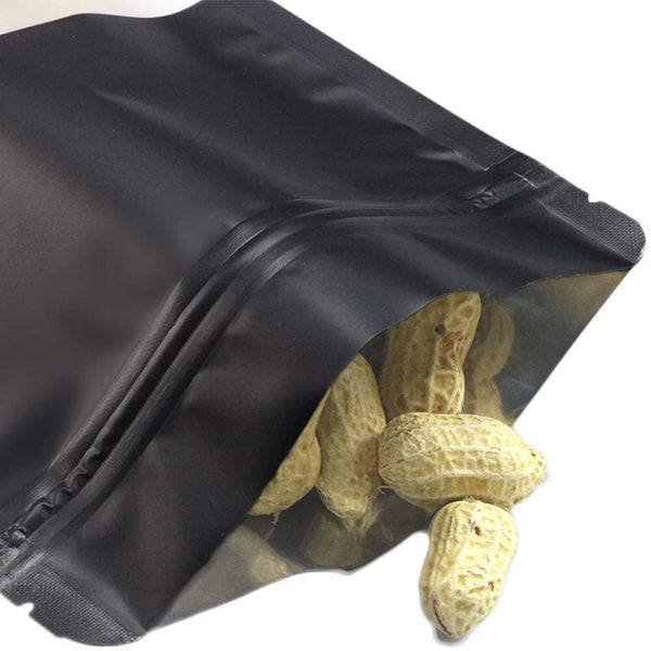 100X Window Aluminum Mylar Bags Foil Heat Stand Up Pouch Seal With Zip Lock Bag