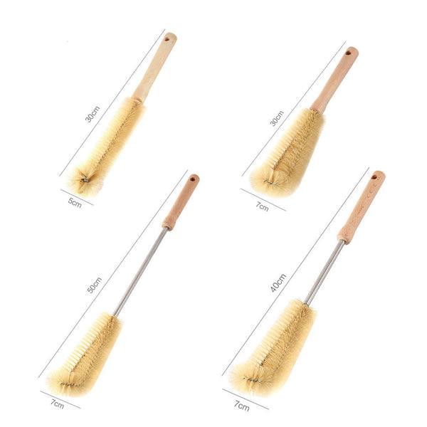 4Pcs Long Handle Bottle Cup Cleaning Brush Brew Scrubbing Kitchen Cleaner Washer
