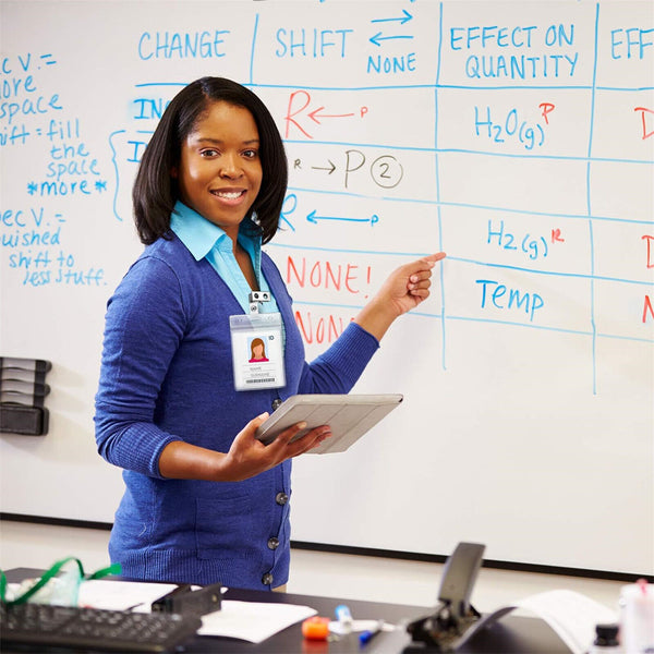 100X Metal Badge Clips Bulldog Allgator Clip With Straps for Card Badge Holder