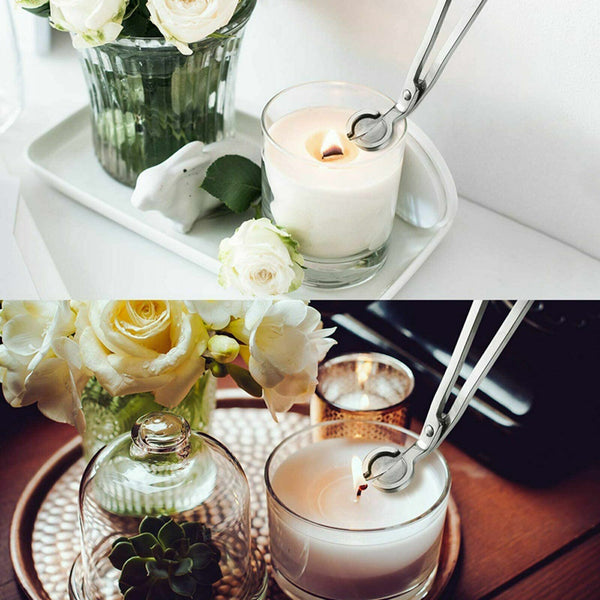 Steel Candle Wick Trimmer Oil Lamp Trim Scissor Cutter Tool Hook Clipper Candles