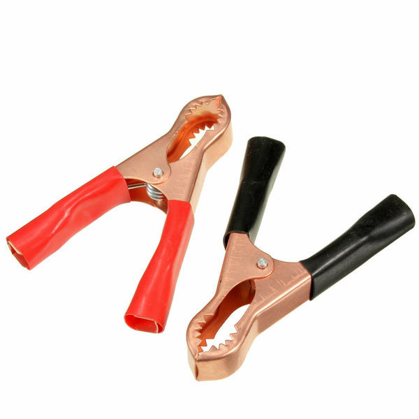 10x Metal Car Battery Clip Crocodile Alligator Test Terminal Clamp 50A Red Black