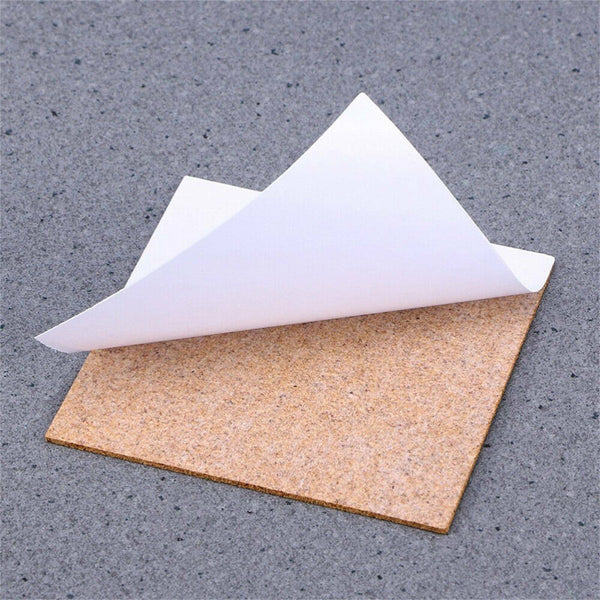80 PCS Adhesive Self-adhesive Cork Backing Sheets for DIY Crafts Coasters Tiles