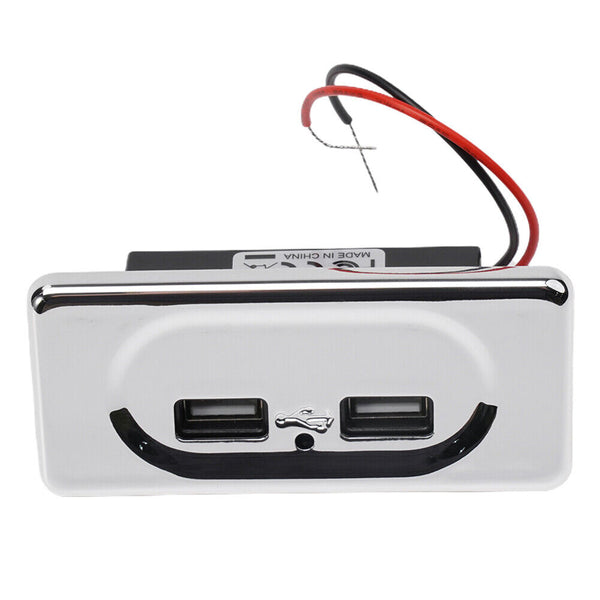 3.1A 12V Dual USB Ports Fast Charger Socket Power Outlet Panel Caravan UNIVERSAL - Lets Party
