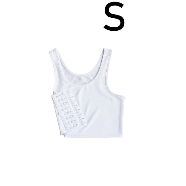 Breathable Short Chest Undershirt Buckle for Tomboy Vest Flat Trans Binder LesAU