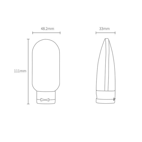 6PCS Travel Bottles Tube Squeeze Shampoo Shower Empty Lotion Sub-bottling AU