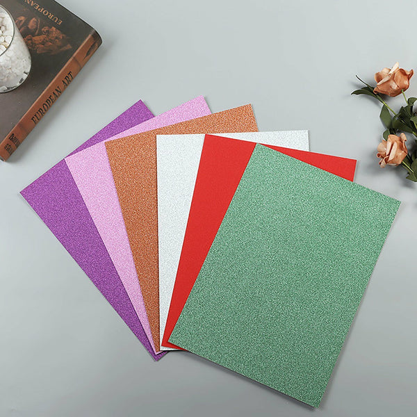 UP 50pcs 250gsm A4 Glitter Cardstock Paper Invitations Scrapbooking Art Craft