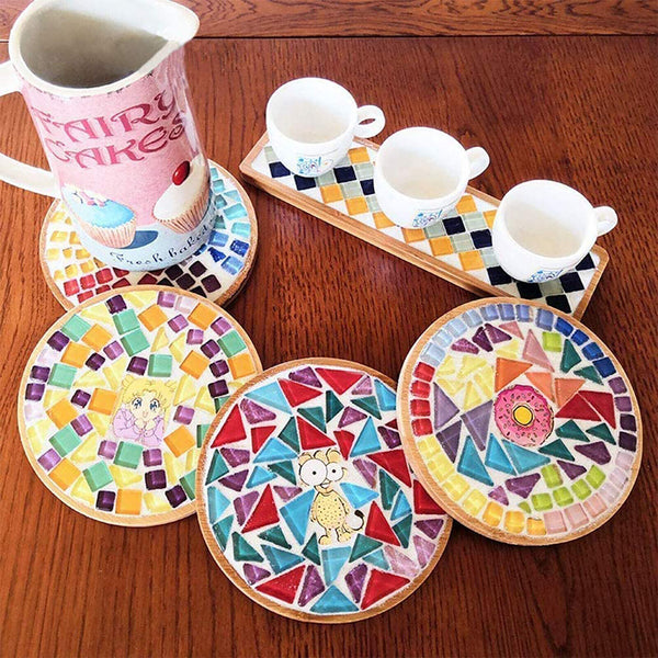 Mixed Glitter Glass Tiles Crystal Mosaic Tiles Kitchen Bathroom Art Craft Supply