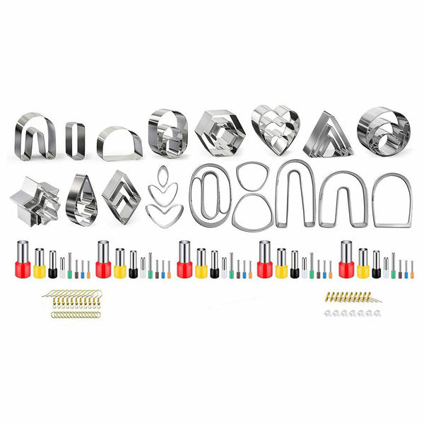 126PCS Polymer Clay Cutters Set for Earring Making For DIY Craft Fashion Gift AU