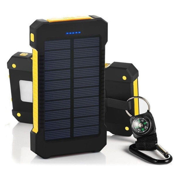 50000mAh Portable Solar Panel Dual USB External Battery Power Bank Pack Charger