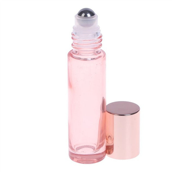 UP 100PCS Glass Roller Bottle Rollerball Gradient Perfume Roll On Ball Essential