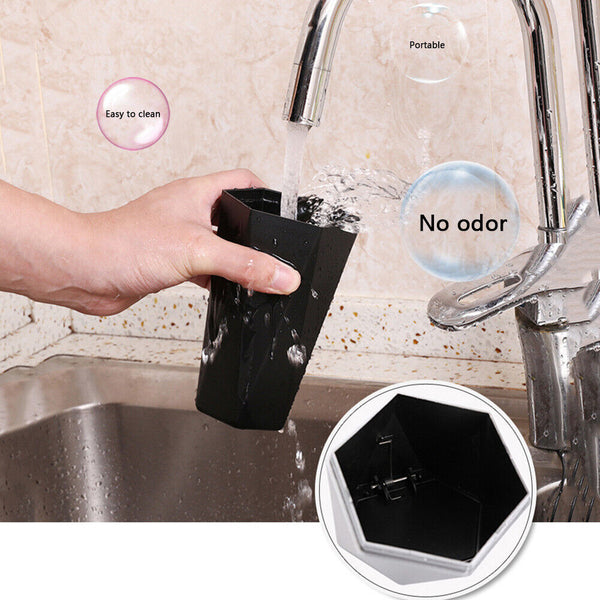 Mini Car Trash Can Portable Dustbin with Lid Garbage Holder Automobile Trash Bin