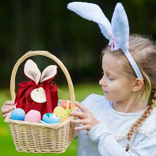 1-10x Easter Pouch Candy Bunny Jewelry Organizer Rabbit Wedding Gift Packing Bag