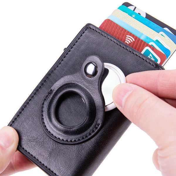 For Airtag Wallet PU Leather Credit Card Money Holder AirTag Case Air Tag Cover