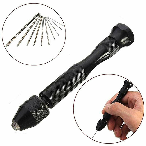20pcs Mini Hand Drill Vise Hand Bit Twist Woodworking Set Precision Pin