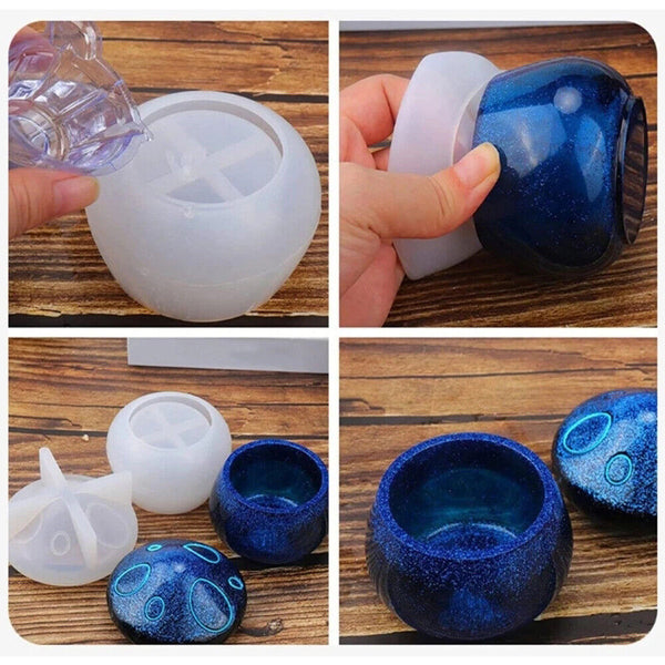 3D Mushroom Storage Box Mold DIY Silicone Resin Casting Epoxy Craft Mould Tools