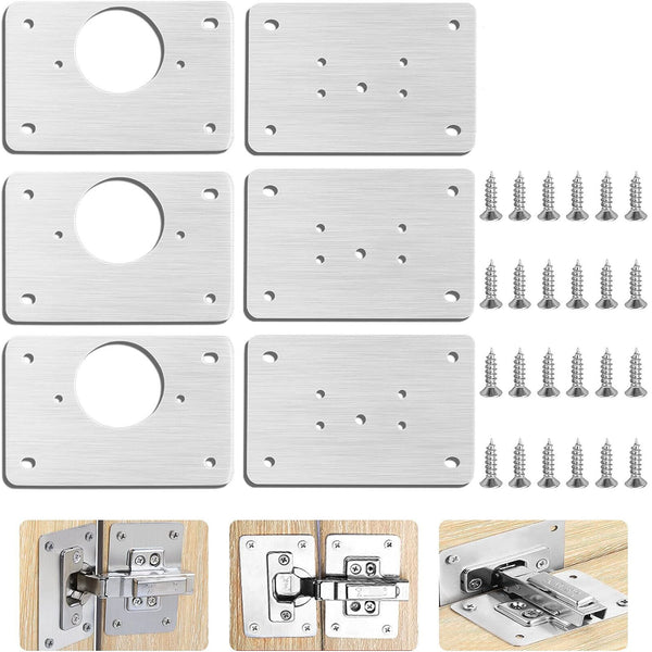 Kitchen Cupboard Door /Hinge Repair Kit Hinge Repair Plate Cabinet Mount Tool AU