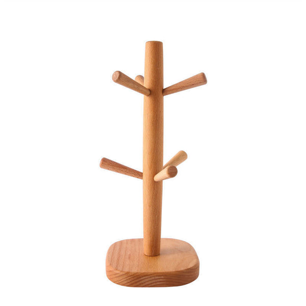 Tree Rack Wooden Mug Stand Coffee Tea Cup Holder Storage Rack Hanger HomeKitchen