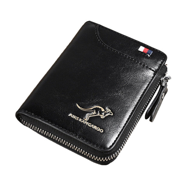 Men's RFID Blocking Leather Short Wallet Credit ID Card Cash Holder Purse AU