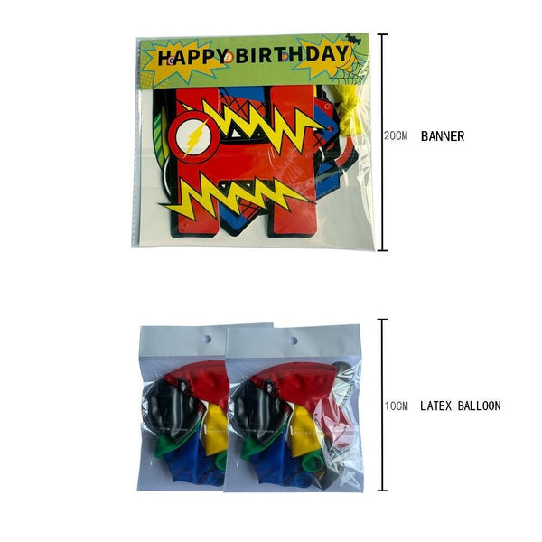 Avengers Party Supplies Set – Kids Superhero Birthday Decorations Kit